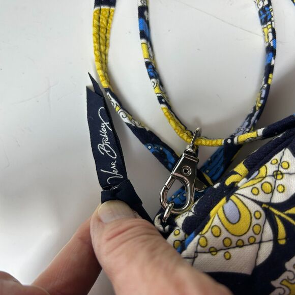 Vera Bradley Ellie Blue Yellow Blue Elephant Floral Quilted Mini Crossbody Bag - Picture 4 of 12